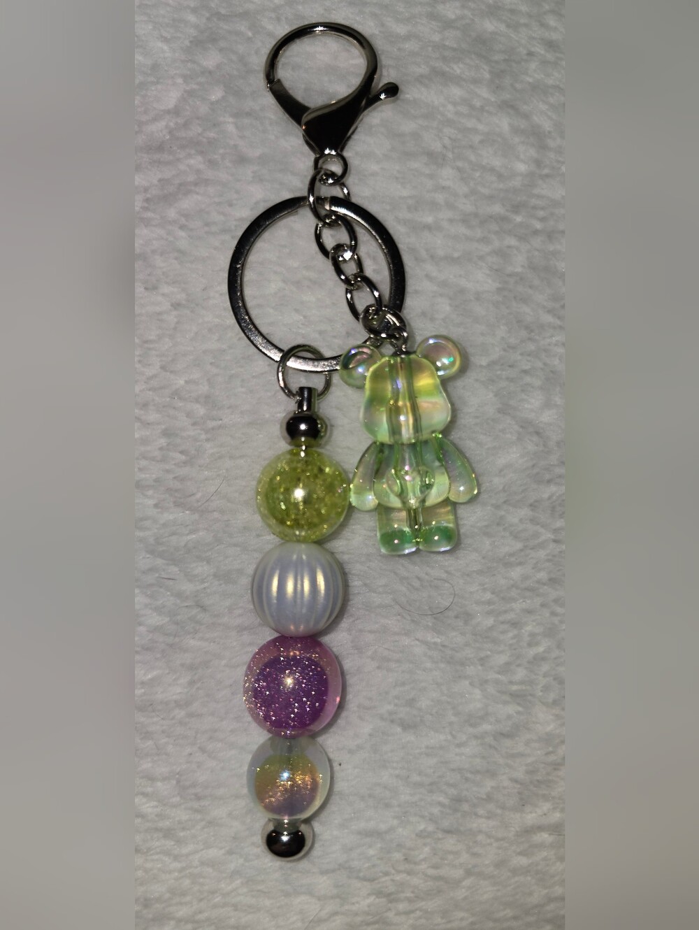 Green Keychain/Bag Charm - Bear